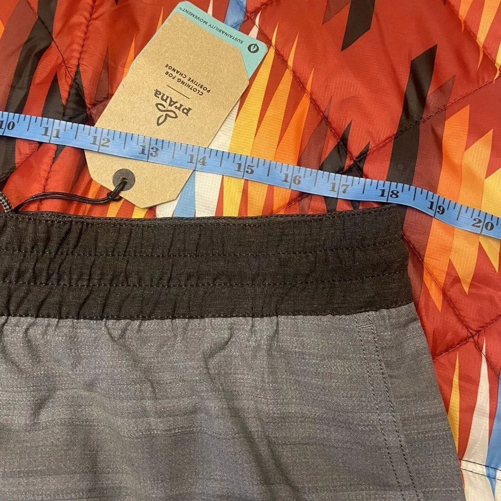Prana Men Slope Shorts Size XXL Gray Stripe Athletic UPF 50 7
